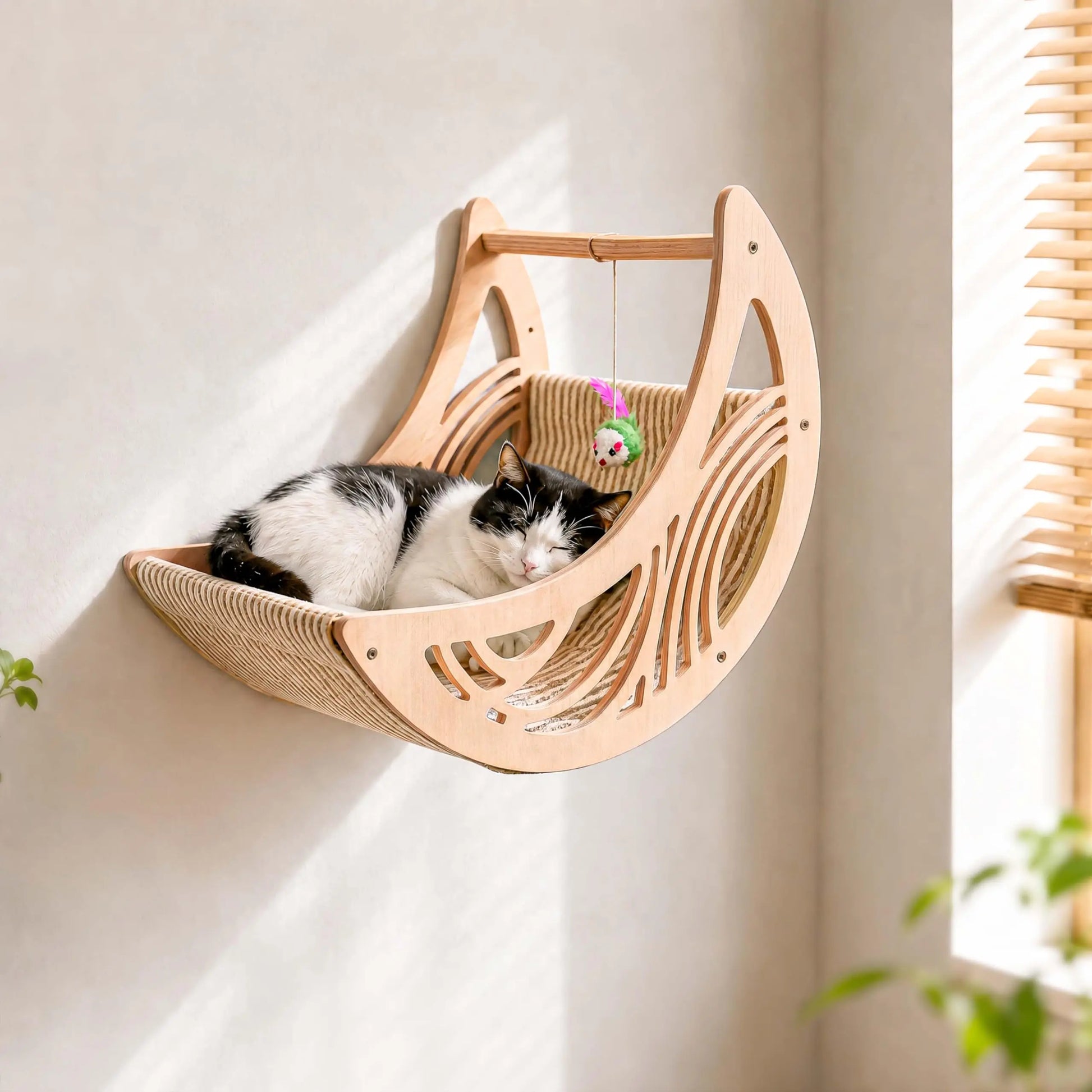 Moon & Star Cat Wall Shelves, Modern Wooden Cat Furniture with Decorative Cutouts, Space-Saving Cat Climbing System & Floating Perch for Indoor Cats
